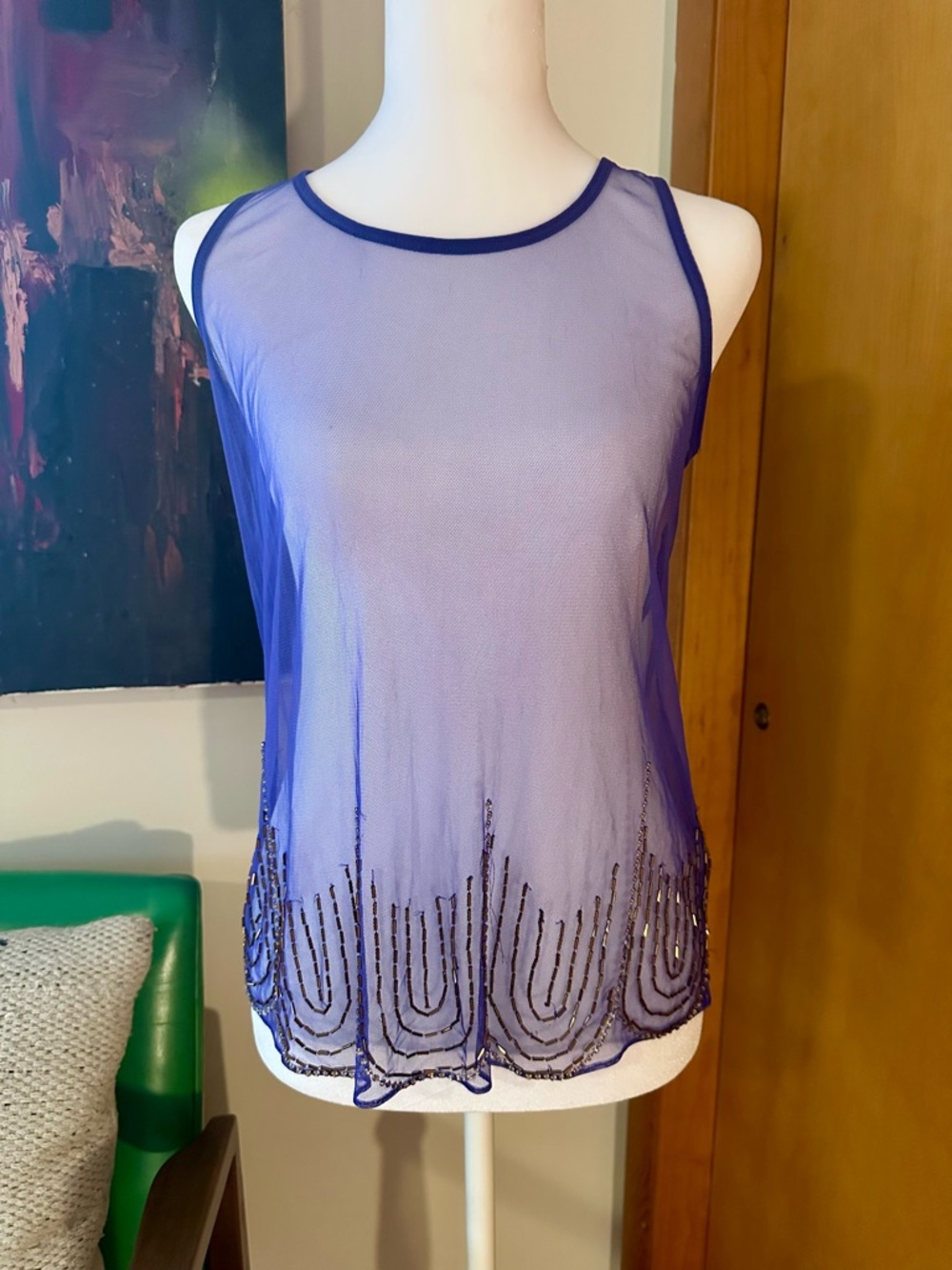 Sheer Beaded Top
